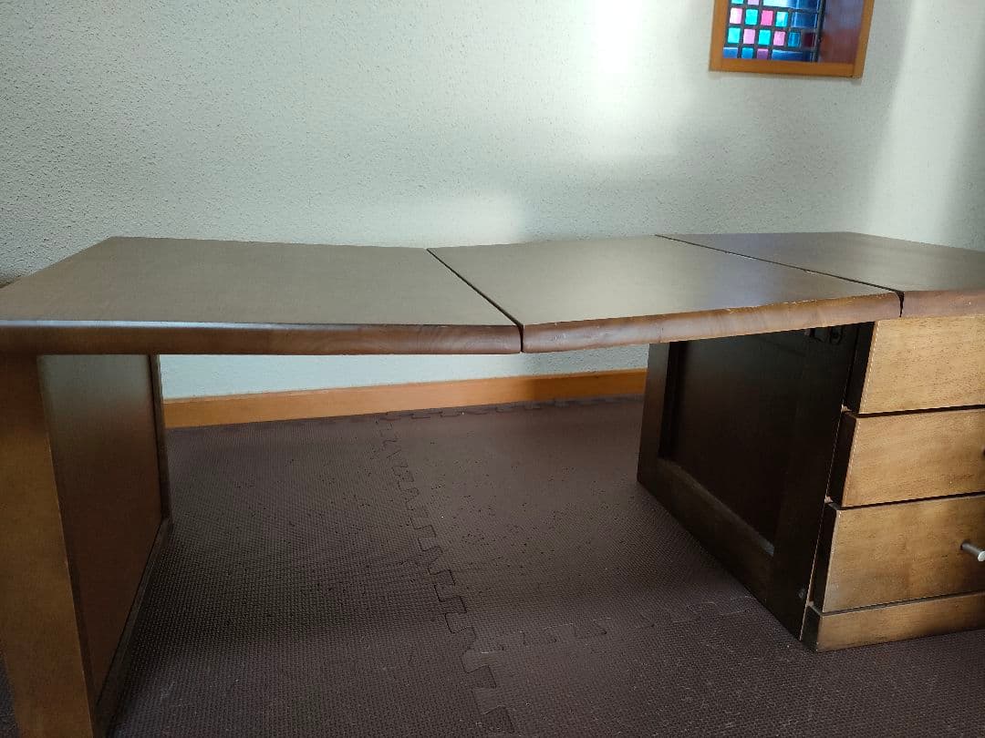 木製文机 3引き出し付き