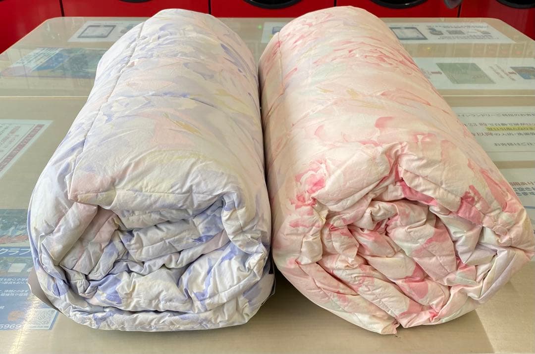 2*2様 【丸八真綿】　肌掛け羽毛布団　シングルサイズ２枚　羽毛布団ペア