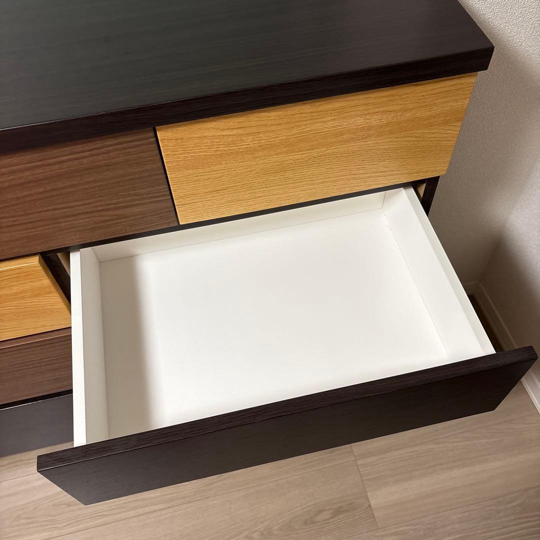 ニトリ　 ローチェスト　幅120cm　モダンデザイン　カレナ