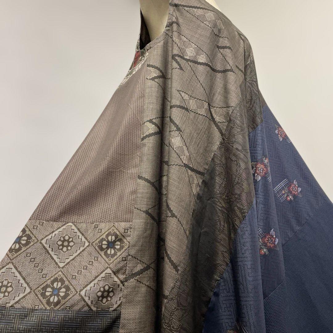 着物ワンピーステントラインロング丈《5》大島紬《龍郷柄7マルキ含む》や紬等L〜