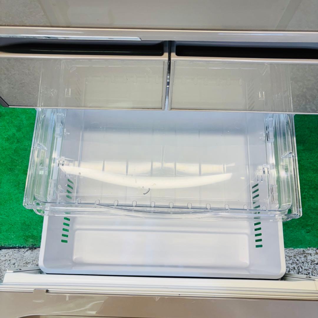 日立 401L 冷蔵庫 大容量 ガラス面 シャンパン 訳あり【地域限定配送無料】