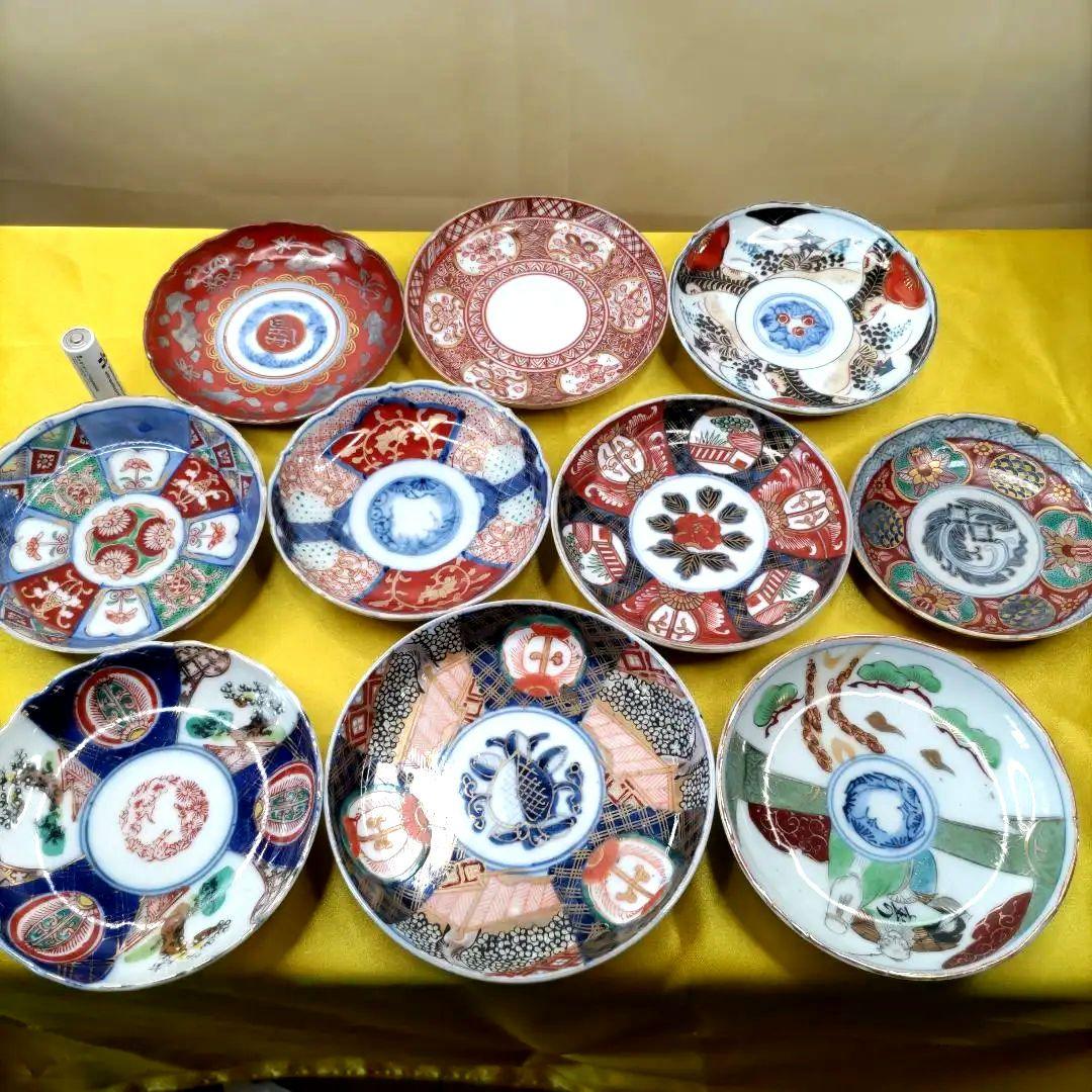 有田焼伊万里焼古伊万里大聖寺伊万里九谷焼古九谷豆皿小皿4寸皿10客アソートセット