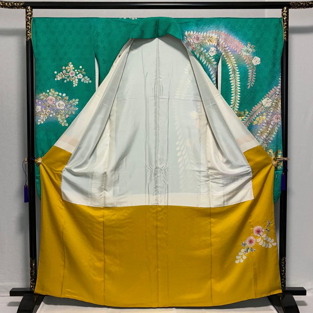 D166 振袖　藤娘きぬたや　やまと誂製　総絞り　辻ヶ花　正絹　着物　袷　極美品