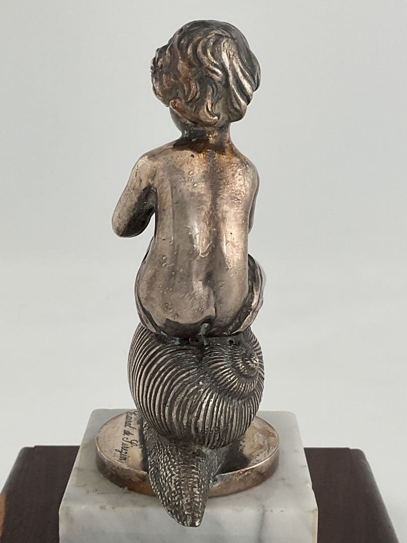 Cupid on a shell,1920FRANCE.カタツムリに乗った天使