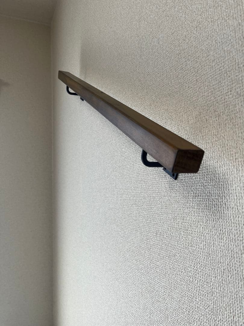 ウッド手摺り 80cm 階段手すり 壁手すり 木とアイアン