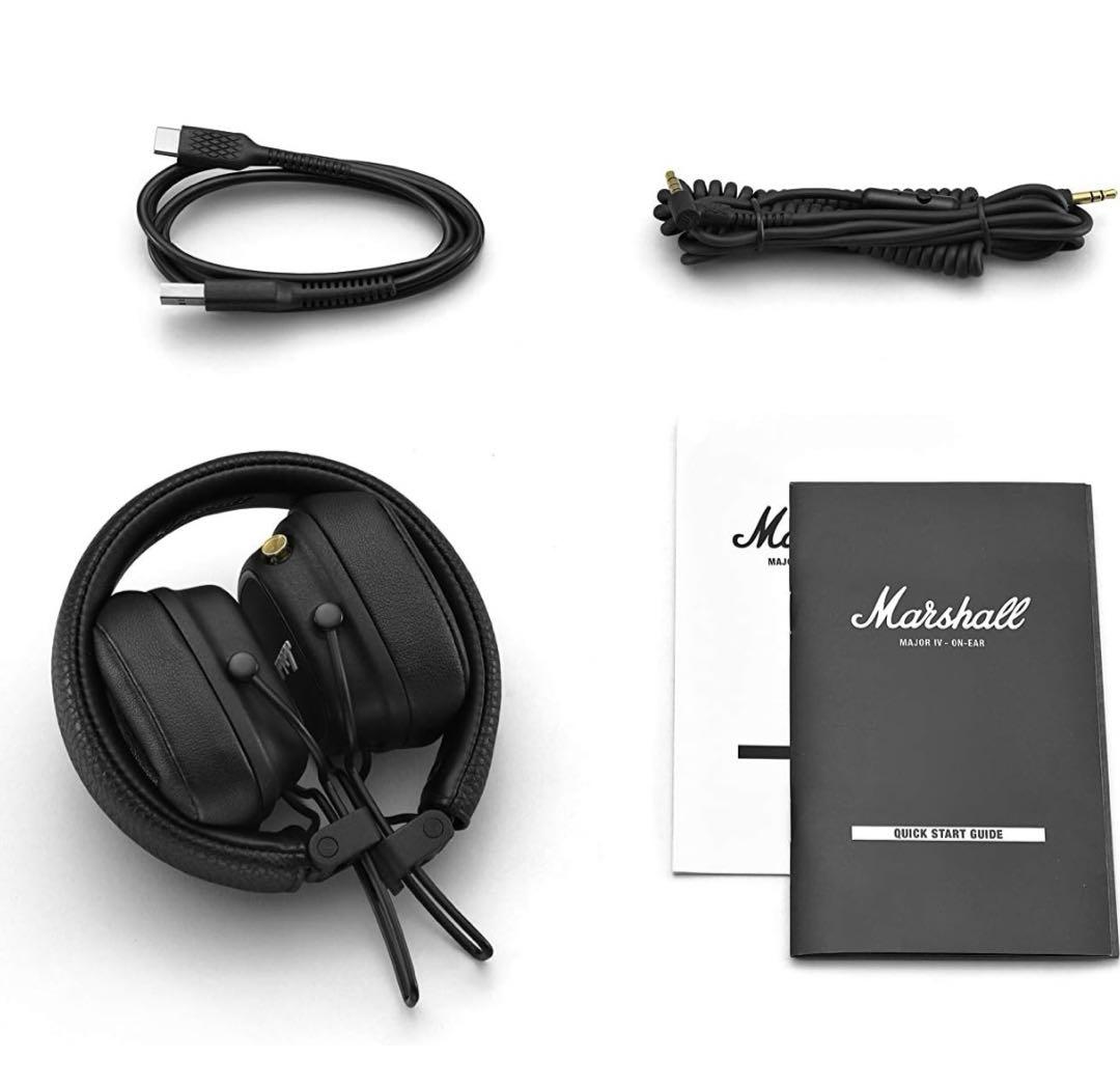 Marshall ワイヤレスオンイヤーヘッドホン Major Ⅳ ブラック