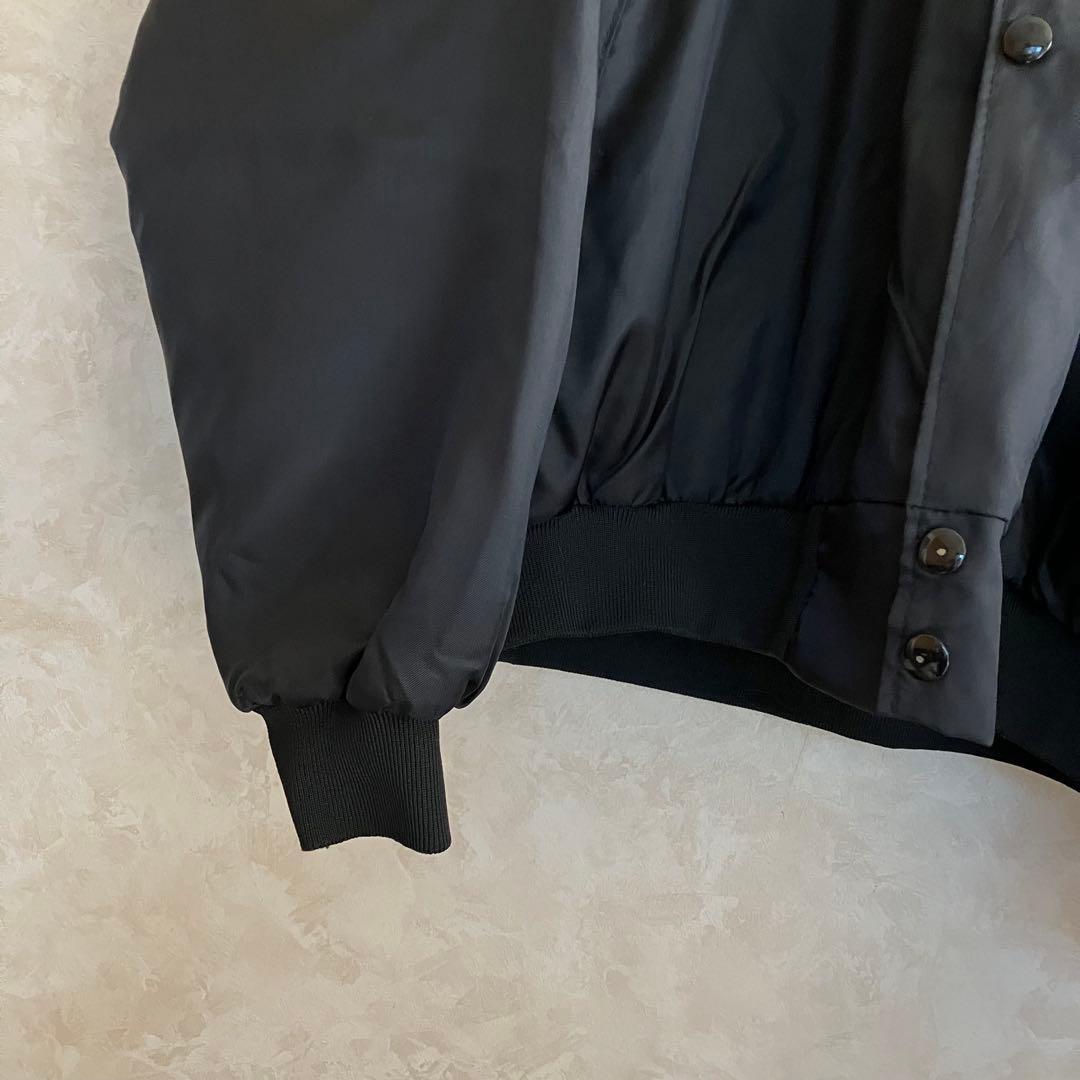 極美品 USA製 ASW オールブラック 中綿ナイロンジャケット 黒 XL