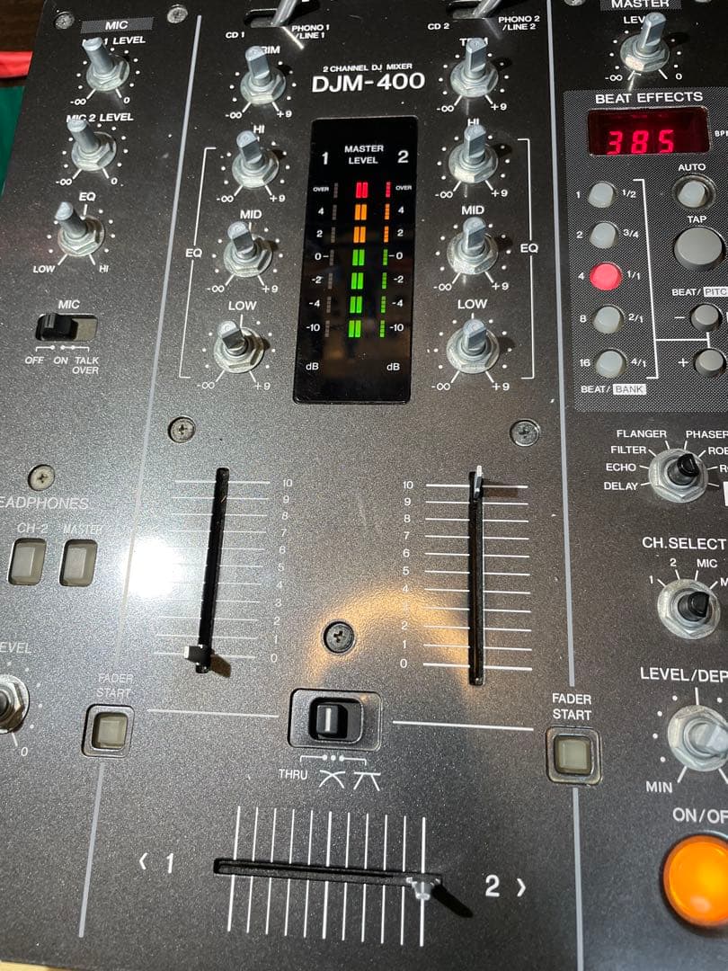 pioneer dj パイオニア　DJM-400 縦フェーダメンテ　横新品