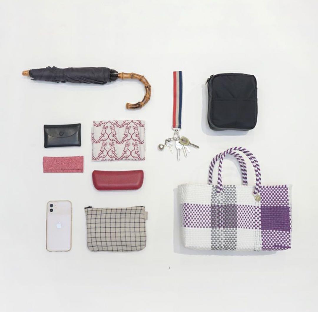 レトラ★メルカドバッグ★Letra×hal 限定コラボ パープルチェック XS