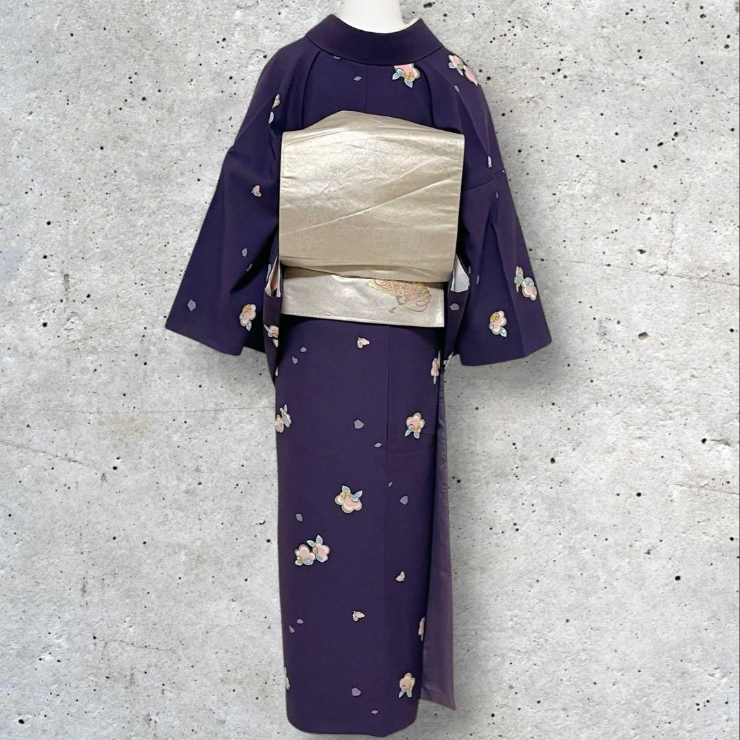 k225 飛び柄小紋 洗える着物 小紋 フルセット 身丈161裄丈68ゆったり