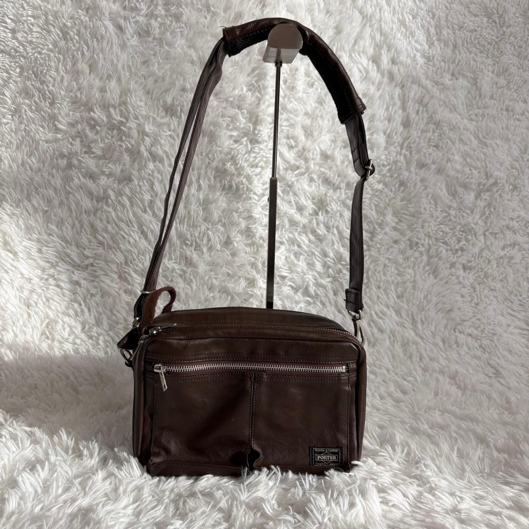 PORTER ポーター カメラバッグ ショルダーバッグ 茶