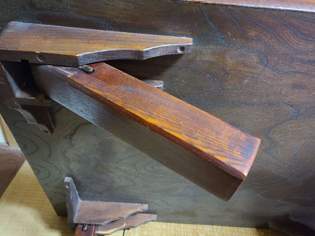 桜一枚板テーブル　1970年頃アンティーク　昭和レトロ