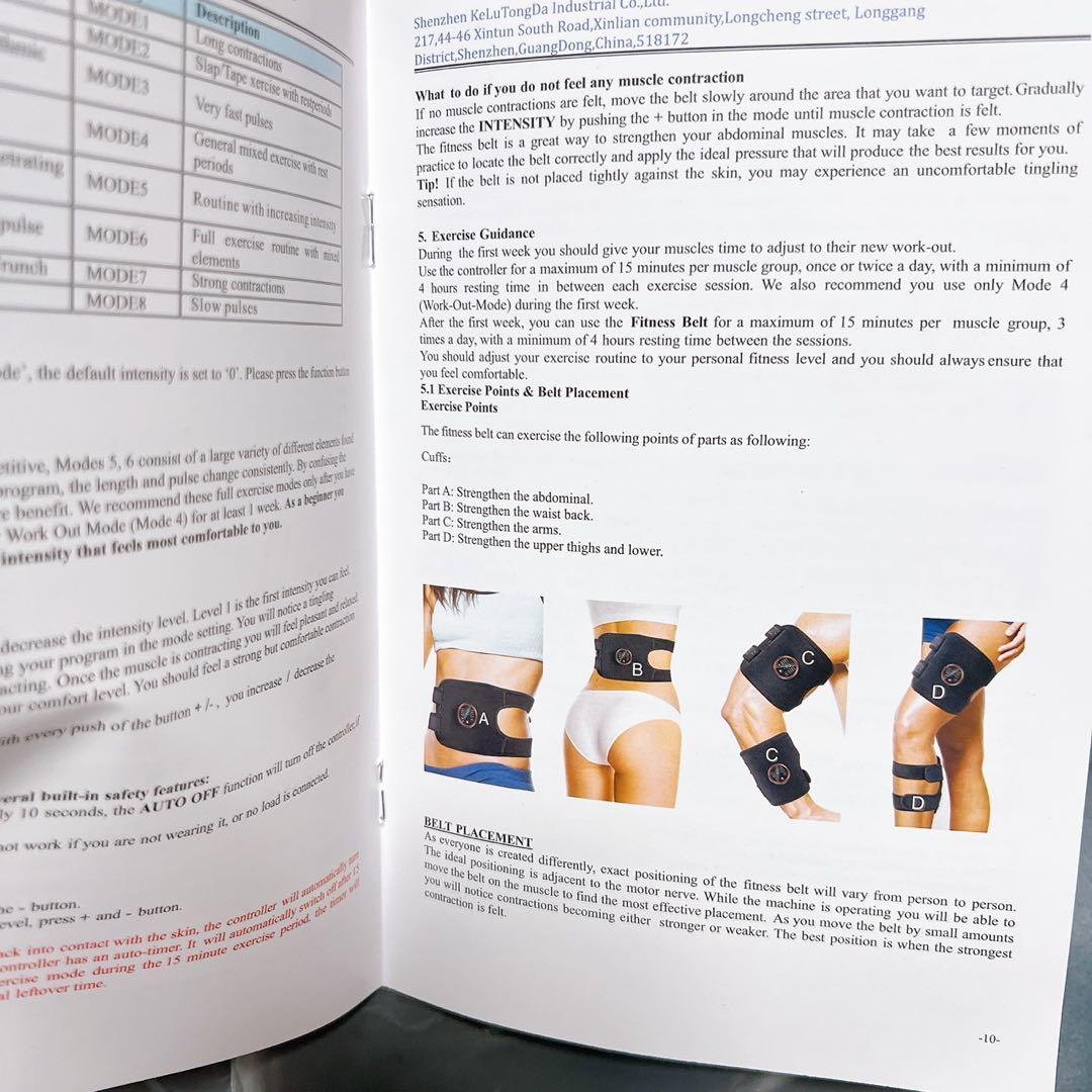 EMS腹筋ベルト フィットレスベルト2個セット ジェルシート不要