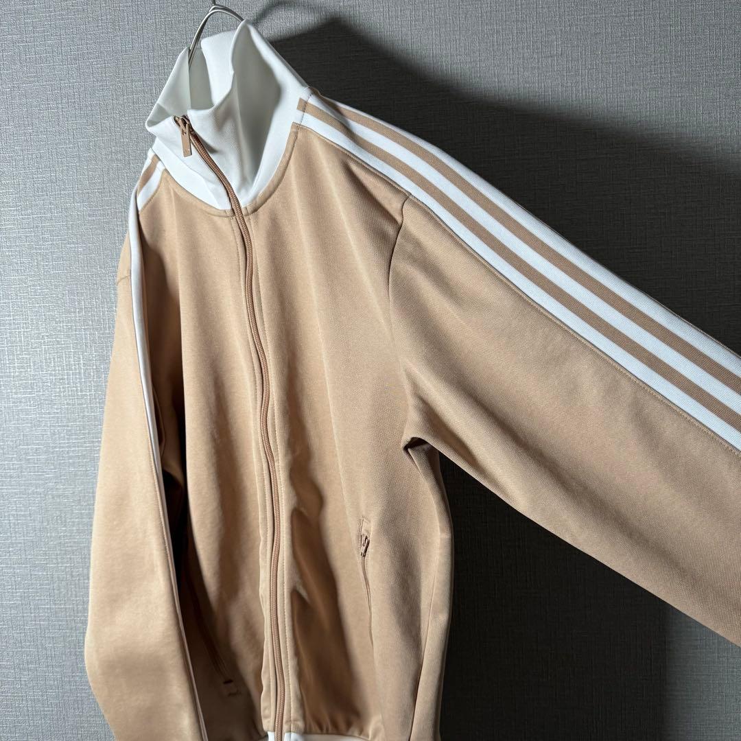 好配色★adidas トラックジャケット ベッケンバウアー 刺繍 ベージュ L
