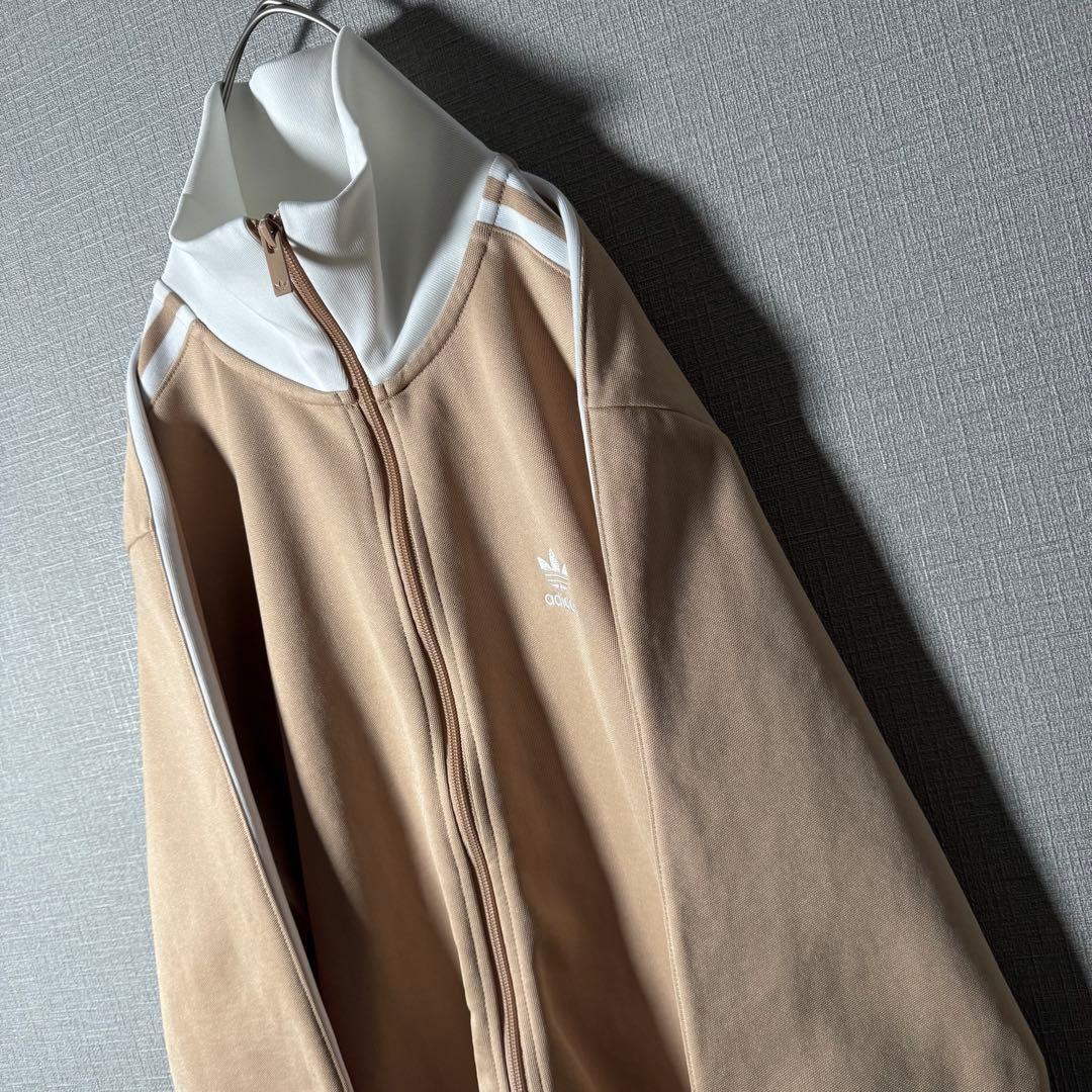 好配色★adidas トラックジャケット ベッケンバウアー 刺繍 ベージュ L