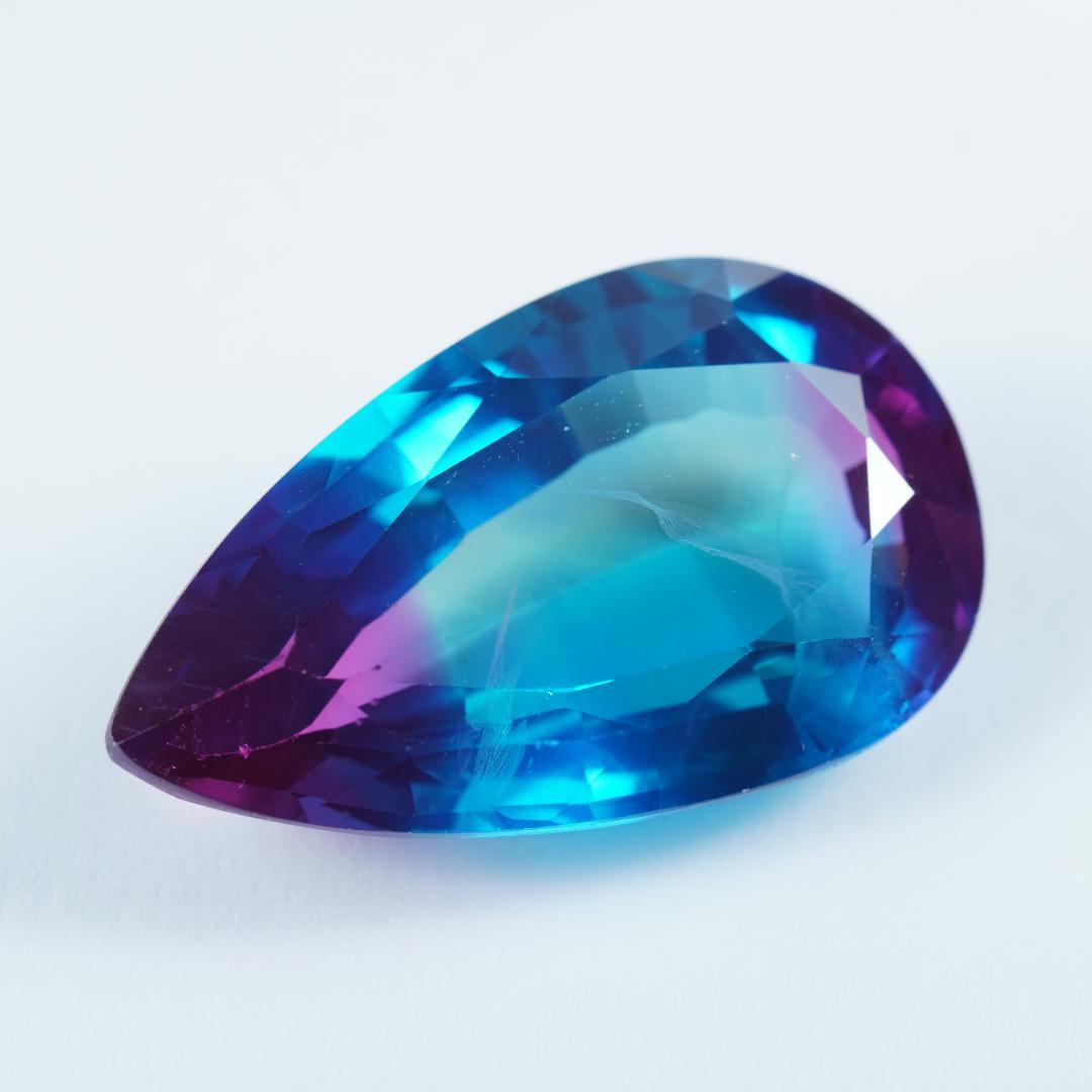 37.20ct バイカラー合成サファイア
