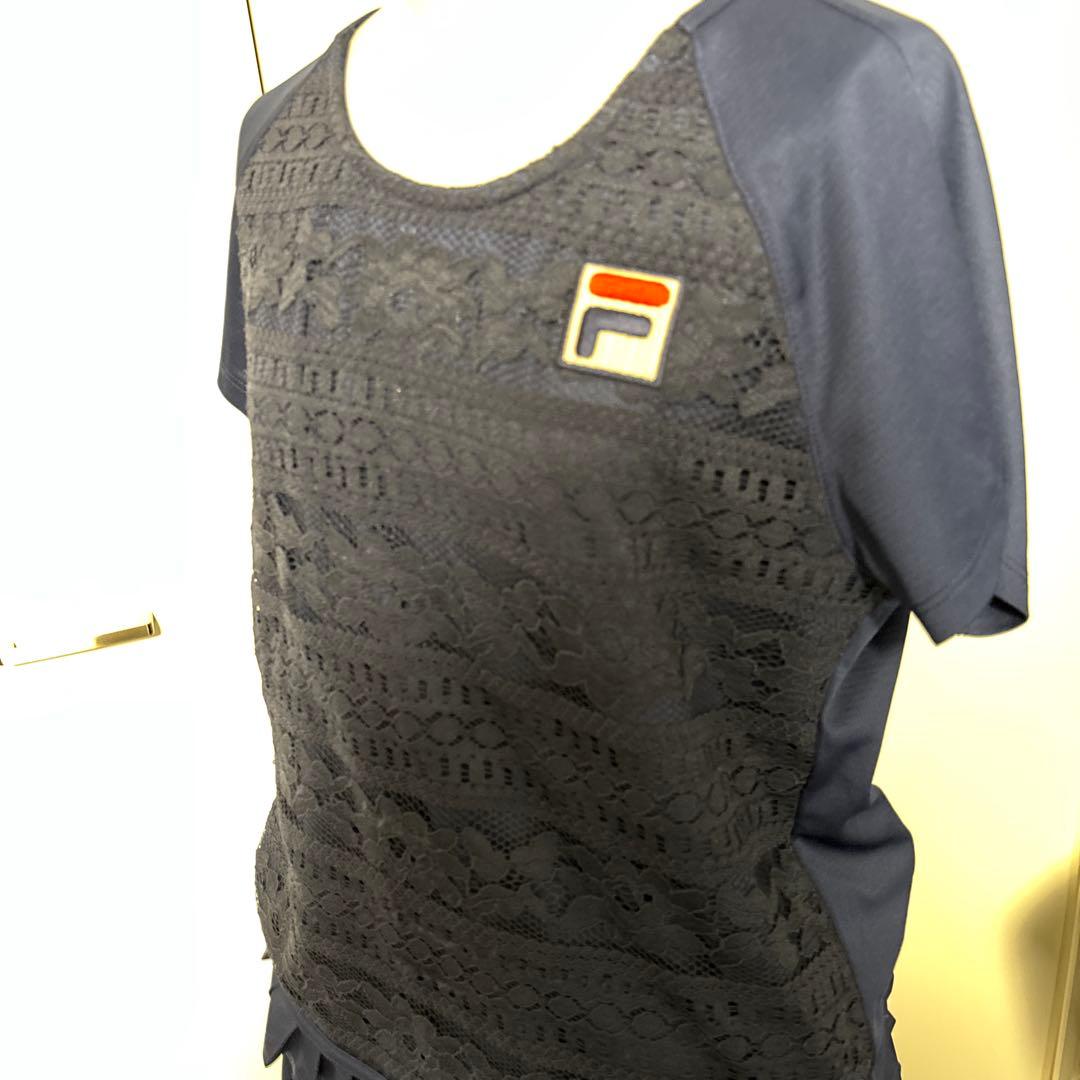 FILA ネイビー レーステニスウェア　セットアップ