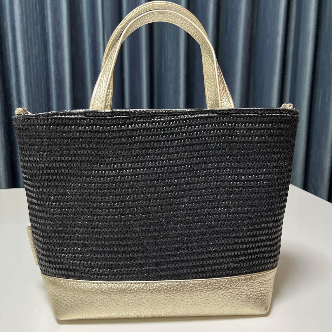 【Nanako様】サロンドアルファード　ラフィア調カゴ素材バッグ