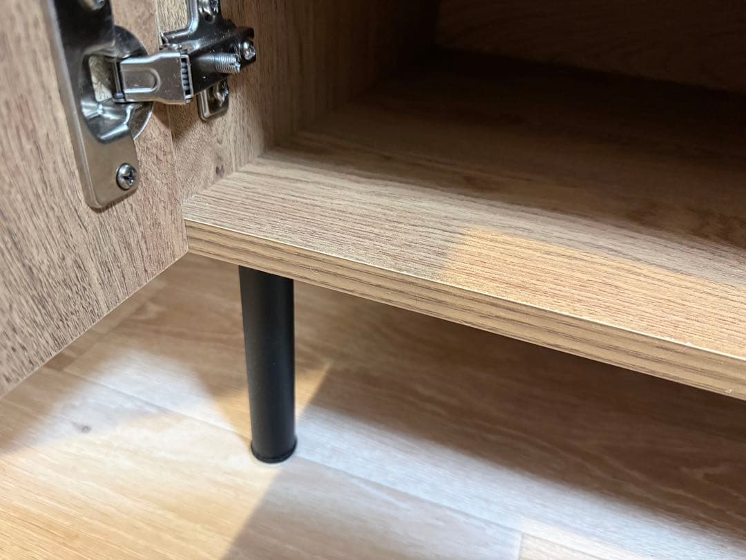 【12月28日までの出品】LOWYA キッチンカウンター　幅90 ラタン調