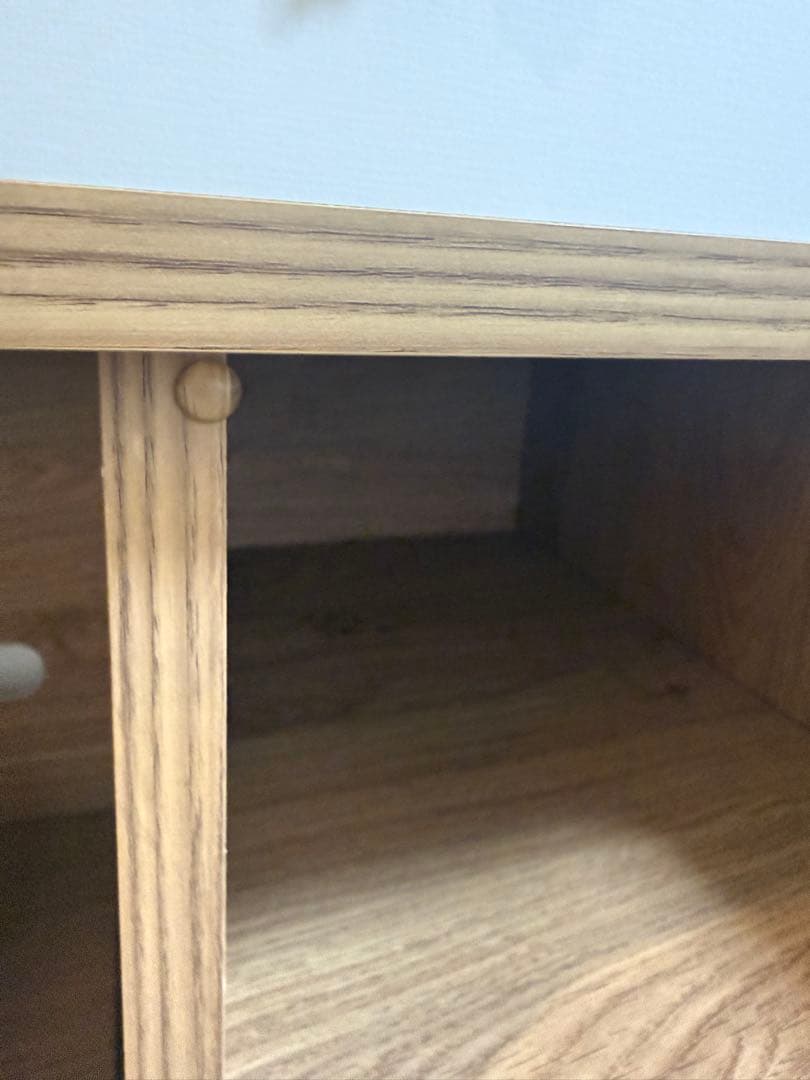 【12月28日までの出品】LOWYA キッチンカウンター　幅90 ラタン調