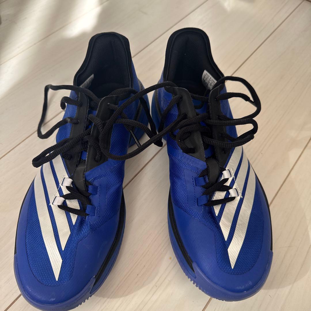 1回着用　箱アリ adidas バスケットボールシューズ 青 US 10.5