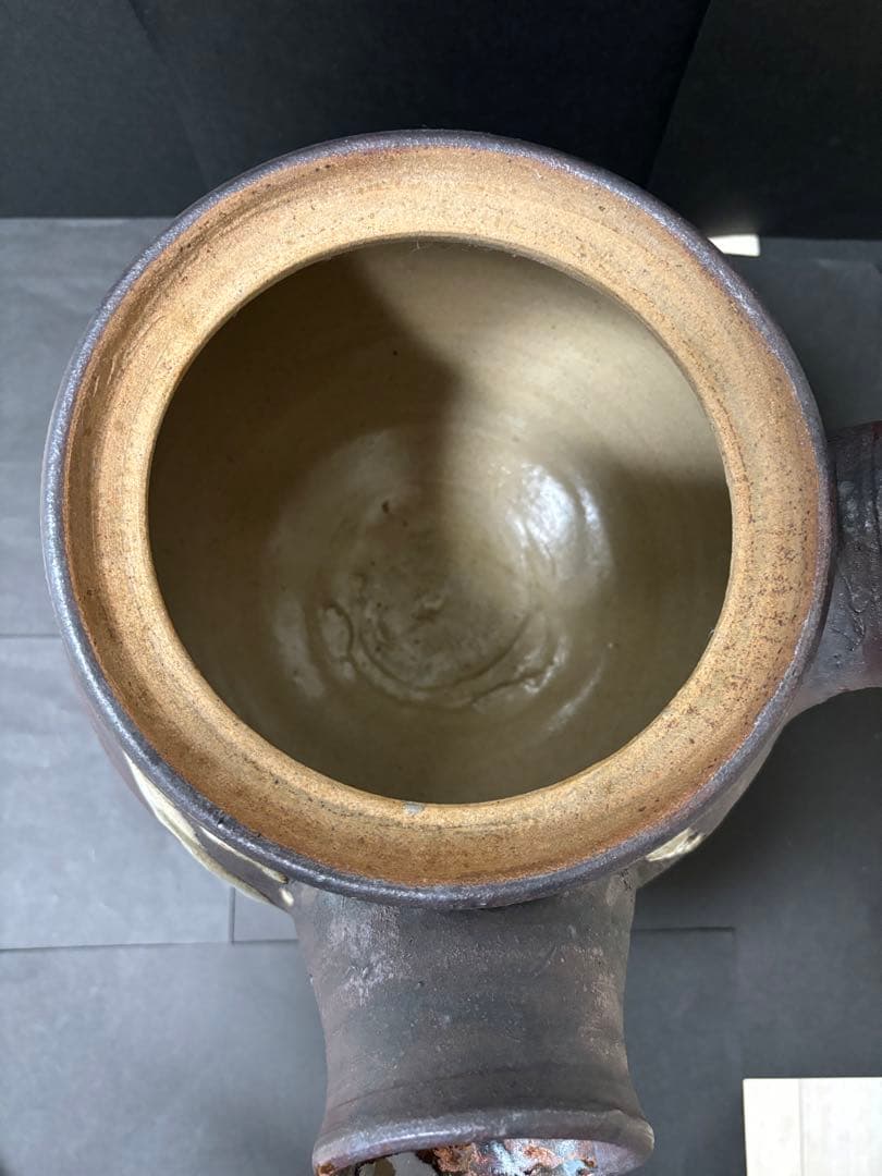 【昭和レトロ】骨董品　信楽焼？　品格があるインテリア置物　巨大な急須