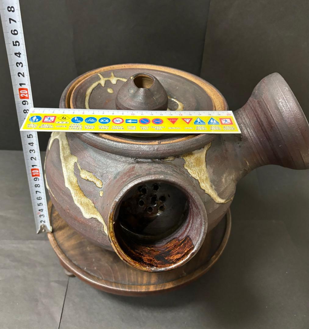 【昭和レトロ】骨董品　信楽焼？　品格があるインテリア置物　巨大な急須