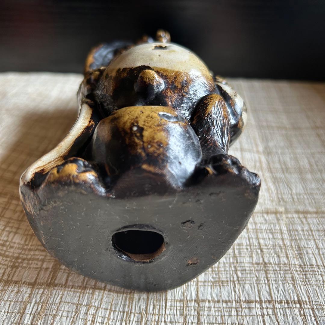 たぬき 狸 置物 信楽焼 古美術 戦前戦後 ヴィンテージ マスコット