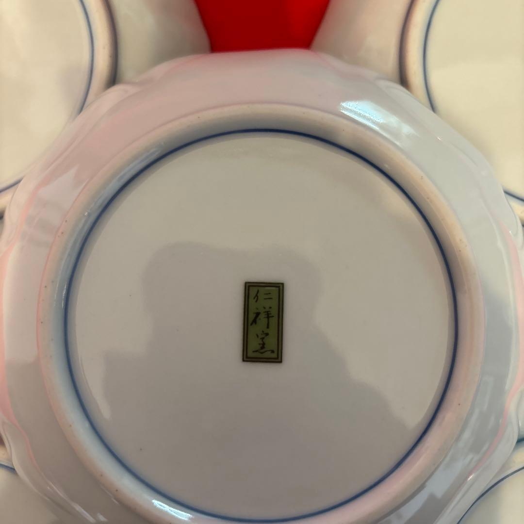 有田焼 仁祥窯 献上古伊万里・八角大皿 大鉢・八角取り皿5枚 計7点セット