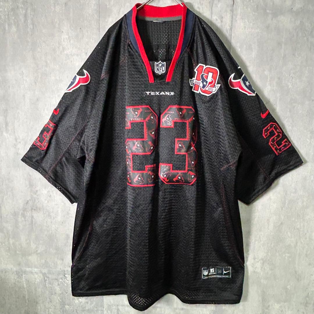 希少 NIKE NFL Texans 10周年記念 限定 ゲームシャツ メッシュ