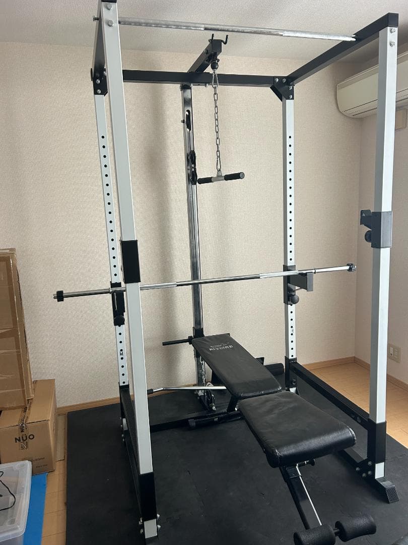引取【IROTEC】マルチパワーラック ラットプル付き ベンチプレス・スクワット