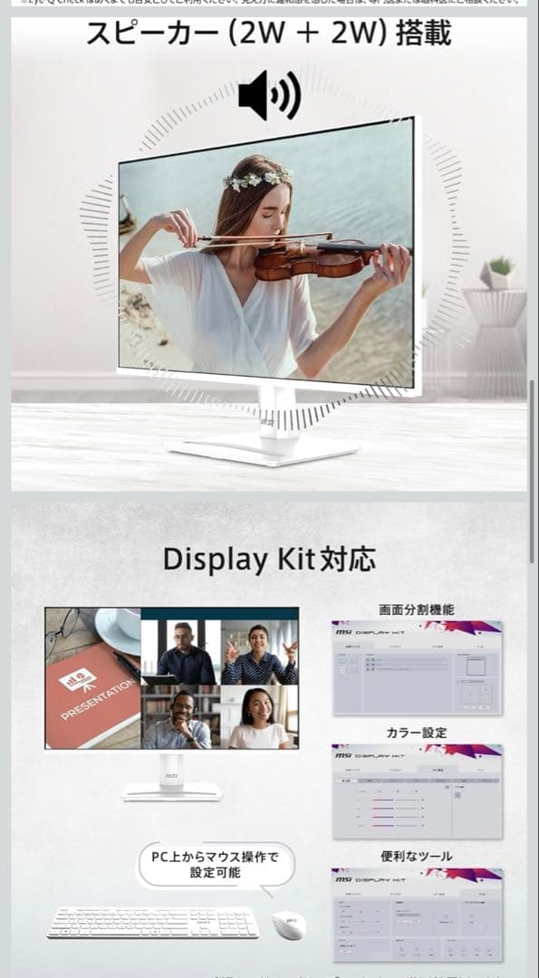 MSI PRO MP251W E2 モニター 24.5インチ