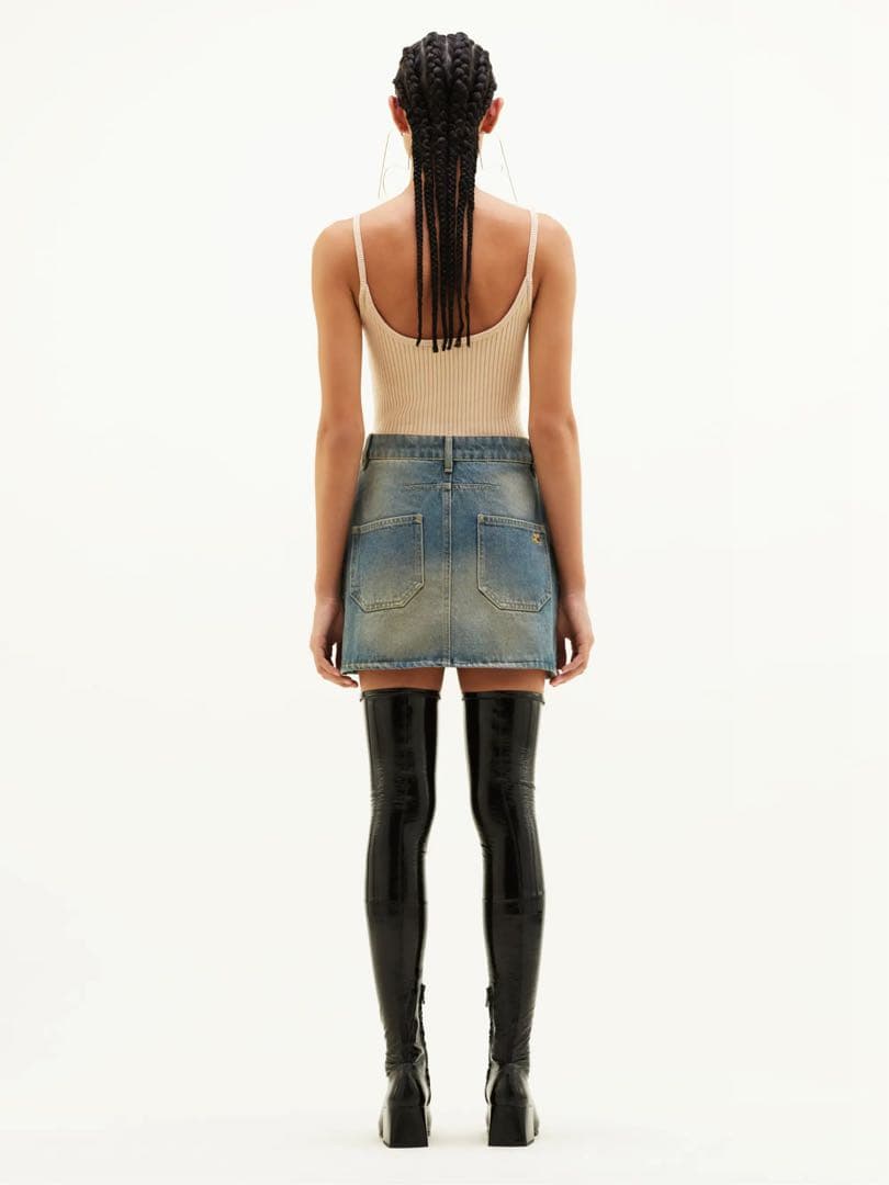 courreges クレージュ リブニット キャミソール