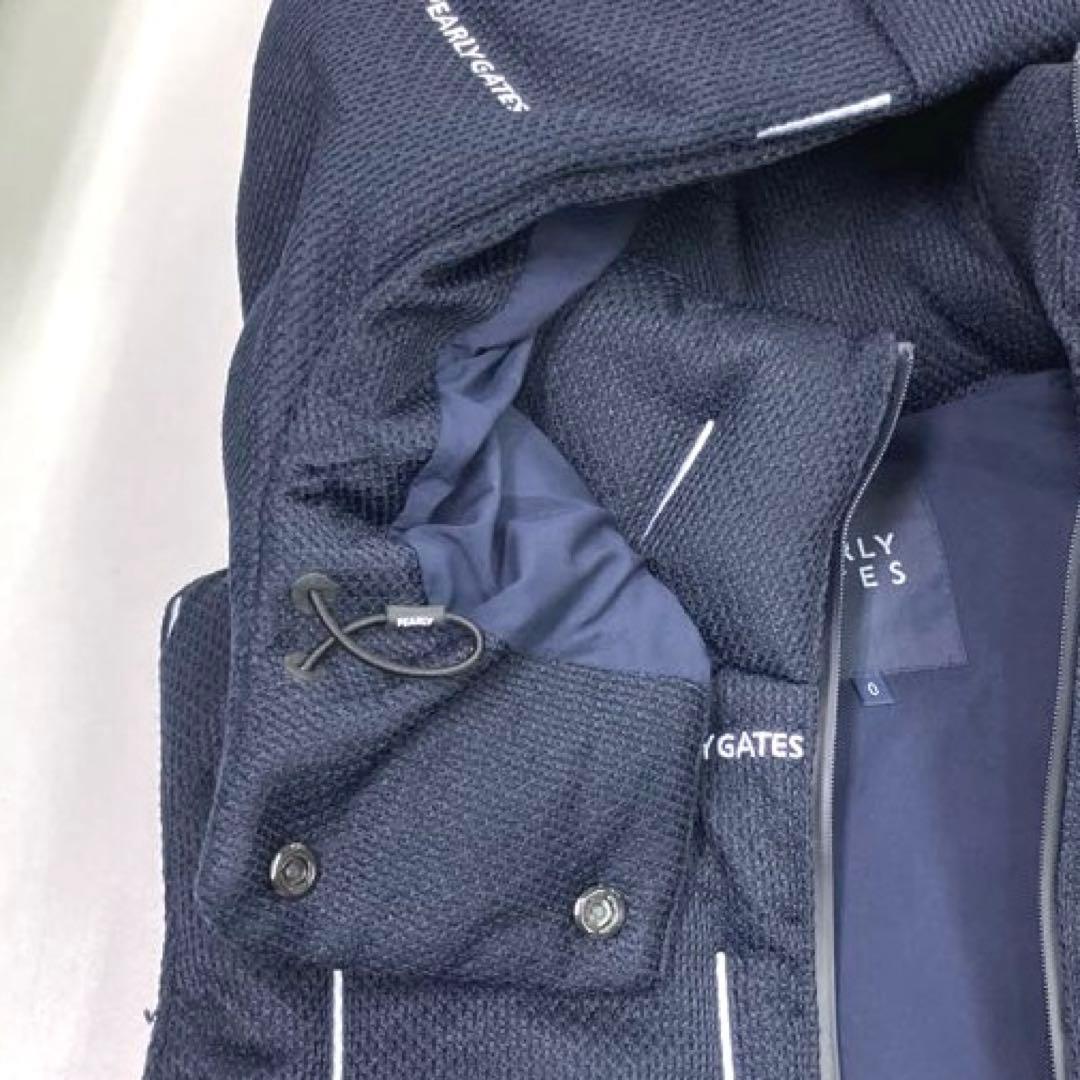 PEARLY GATES フード付きベスト サイズ0 ロゴ刺繍　ゴルフウェア