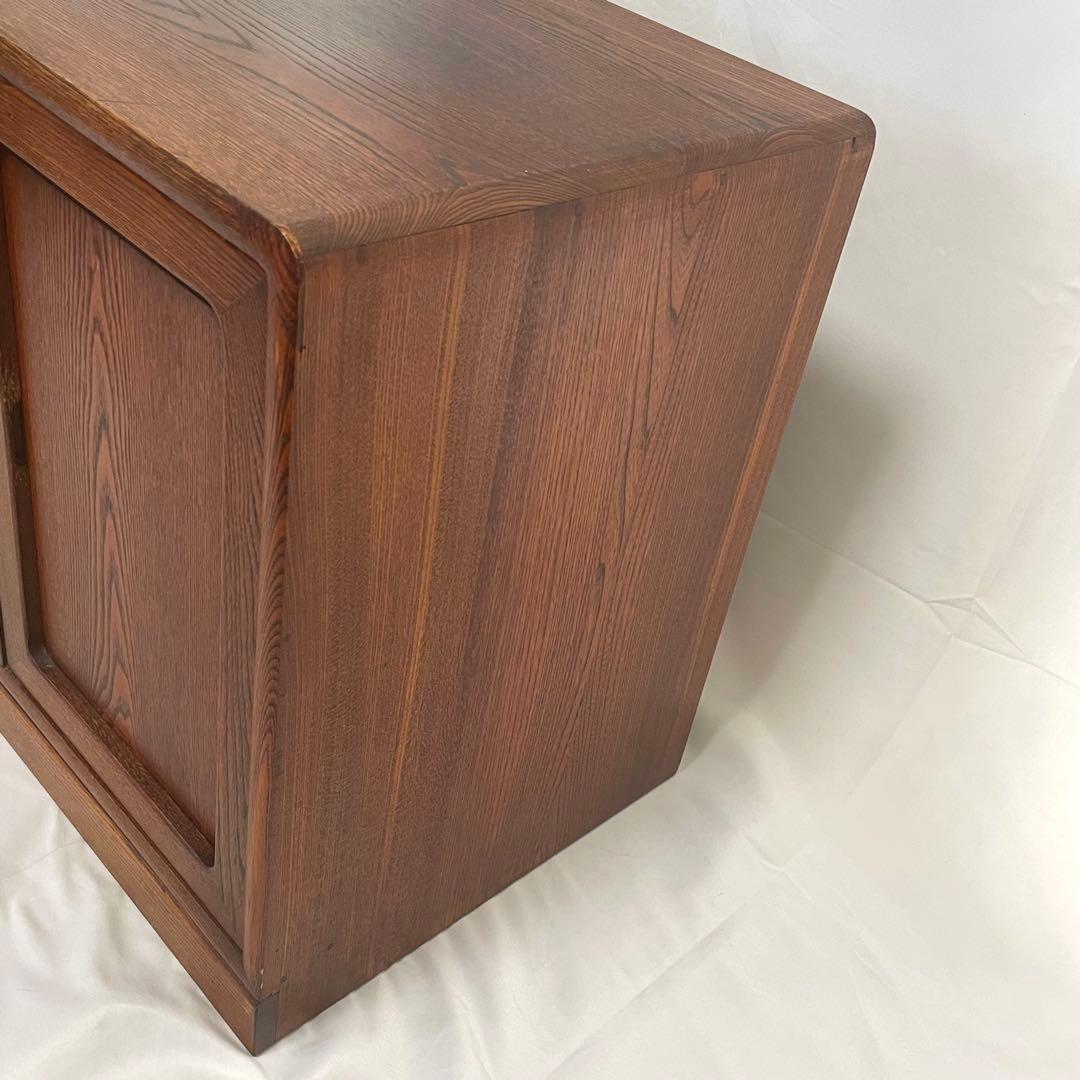 松本伝統指物工芸家具 テレビ台 開戸 拭うるし・ぬり　レトロ　松本伝統家具