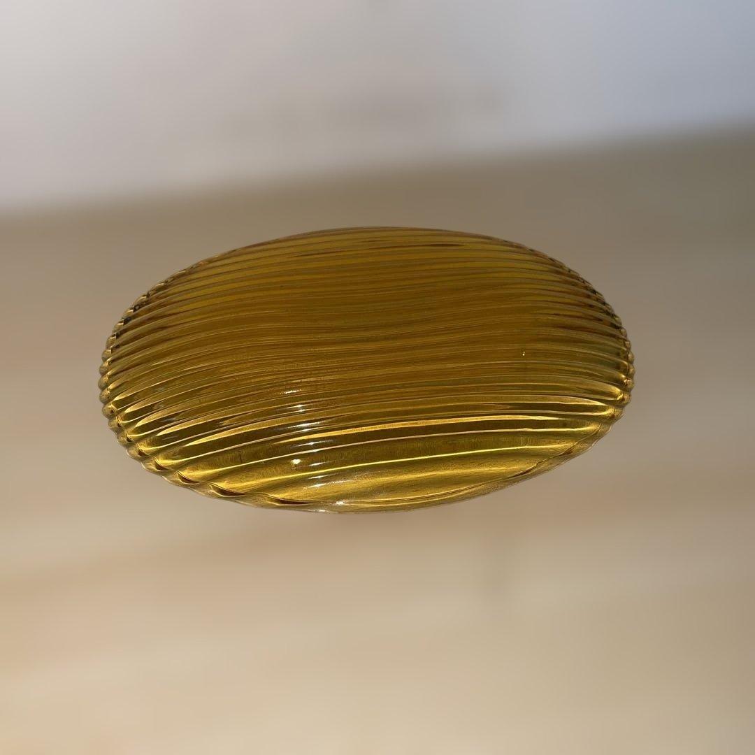 MR-370A アンバー　オーバル皿　ストライプ模様　 楕円皿　黄色　7枚