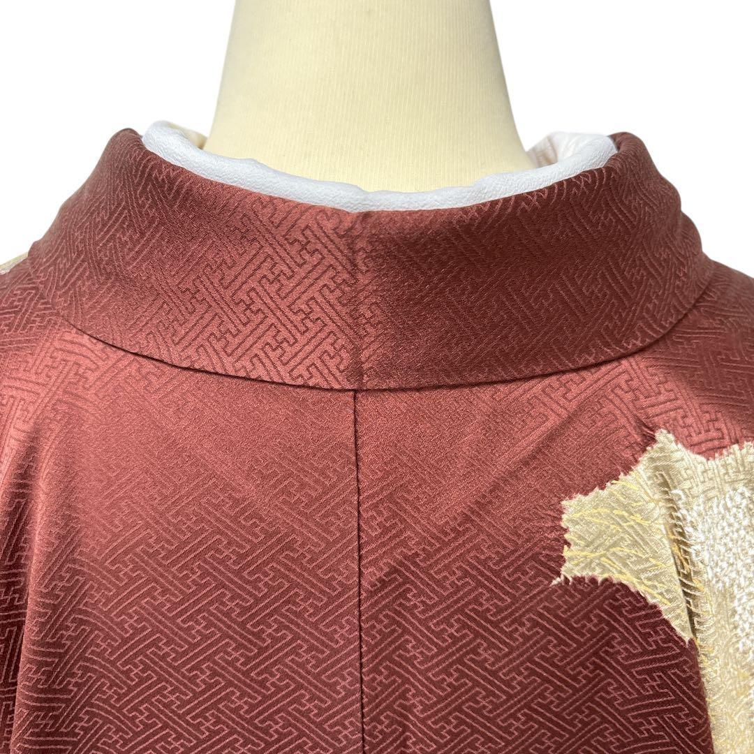 A160愛華 着物 訪問着　絞り　金彩　正絹　　フォーマル　身丈163cm