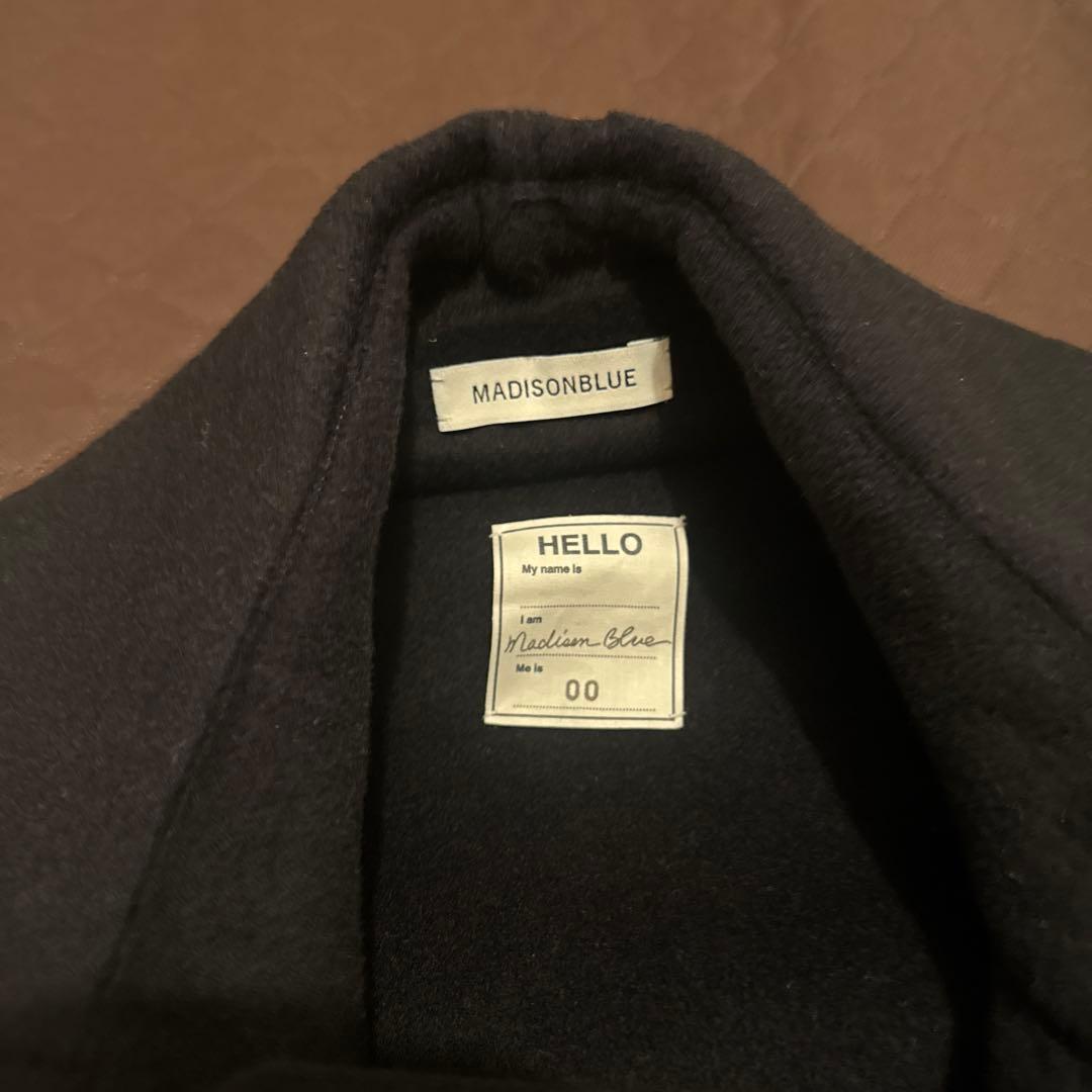 MADISONBLUE 18AWビック P ケープコート(カシミヤ混) ネイビー