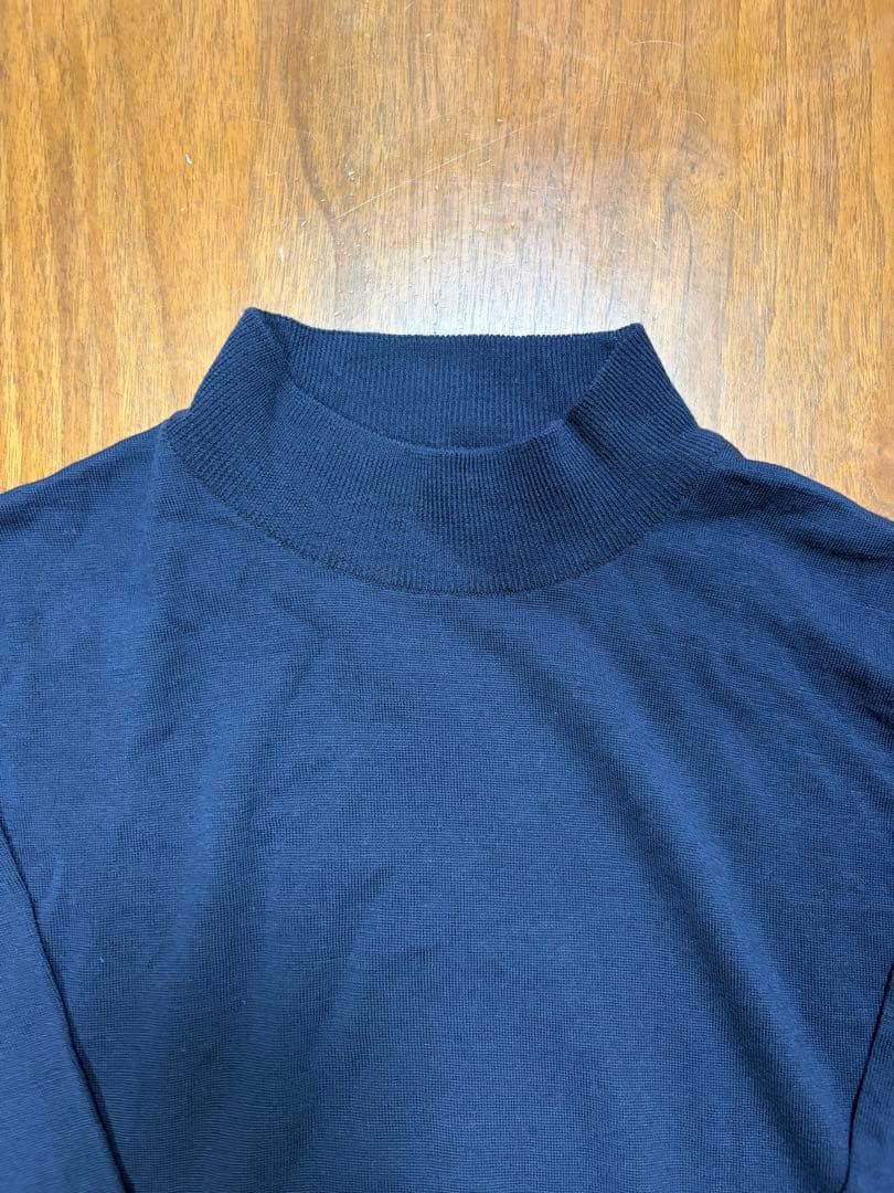JOHN SMEDLEY ネイビー モックネックセーター M
