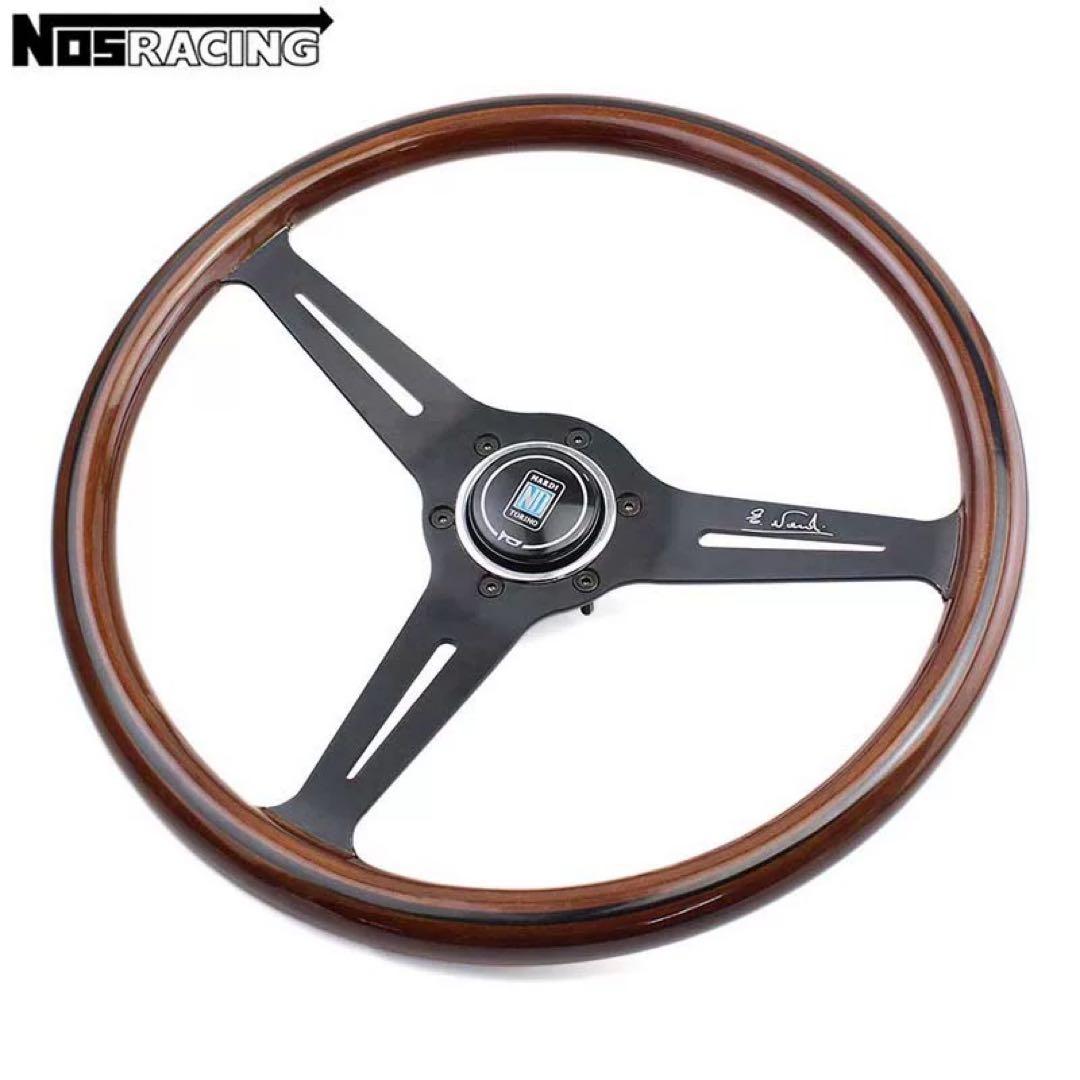 Nardi 14インチ クラシック ウッド ステアリング車ハンドル