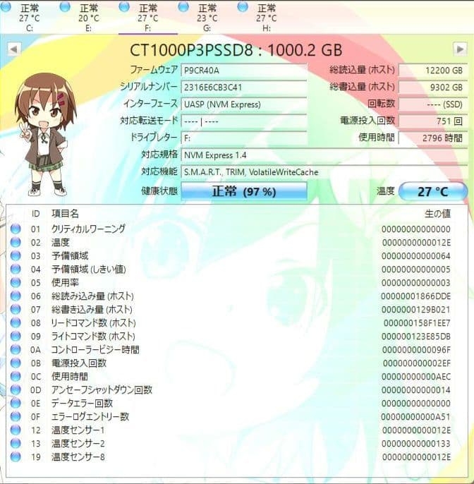 内蔵型SSD Crucial P3 Plus M.2 2280 1TB SSD