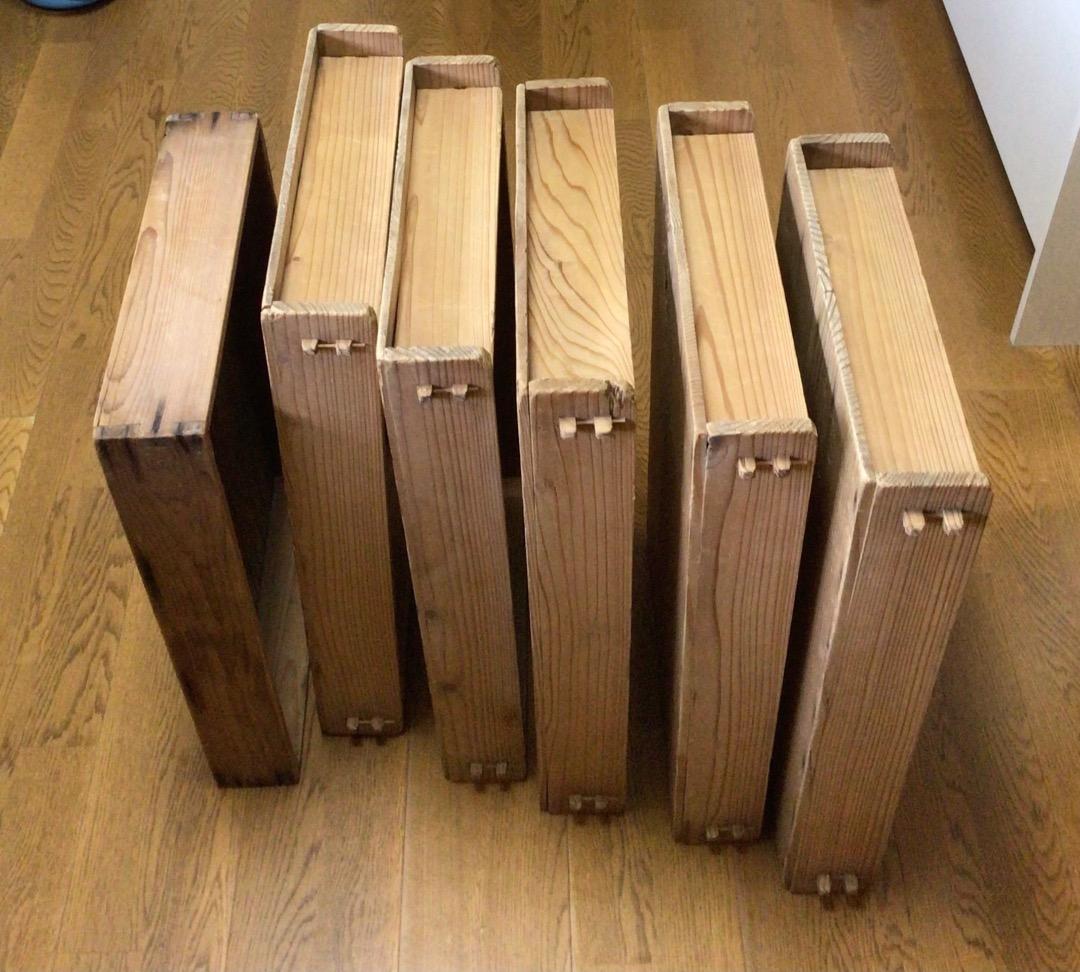 もろぶた　木箱　ばんじゅう　昭和レトロ　ふた付き