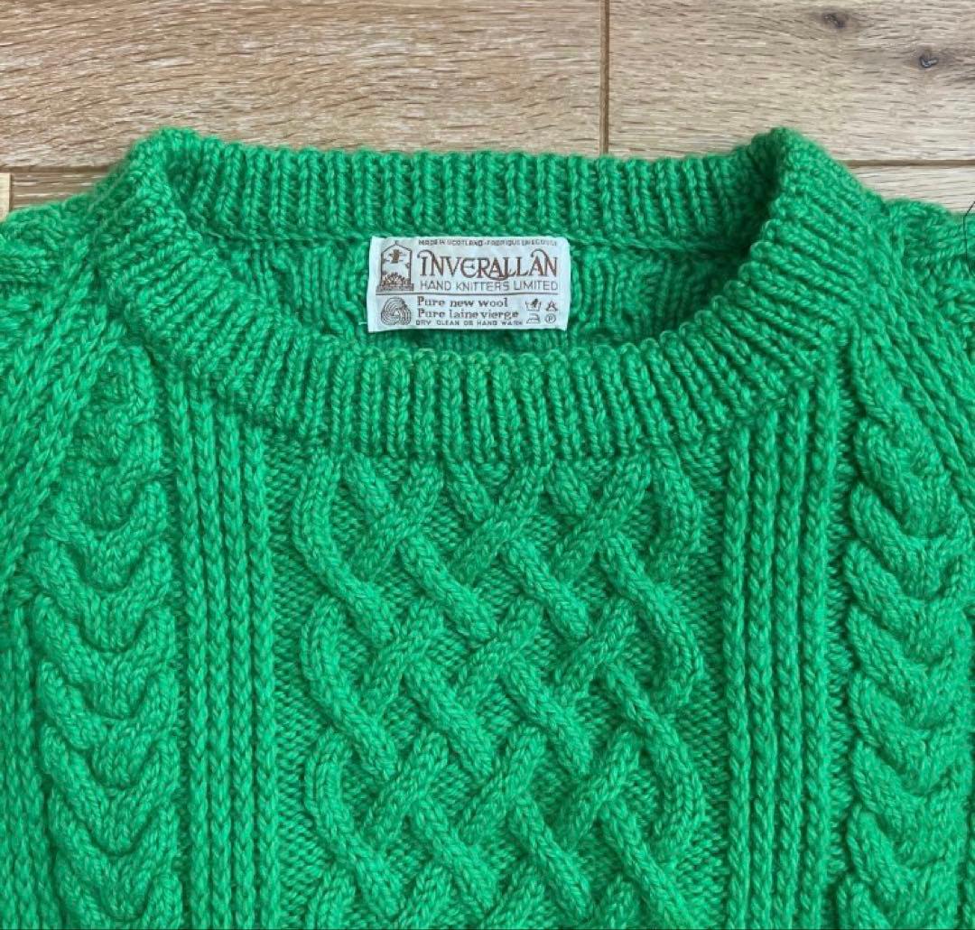 インバーアランINVERALLAN 1A茶タグクルーネックニットセーター