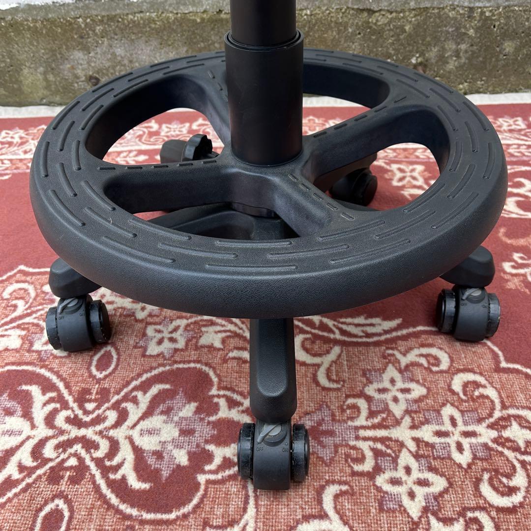 浜本工芸 ◾️木製オーク材フレーム×本革レザー座面 キャスター付き デスクチェア