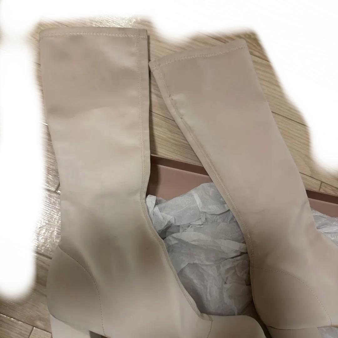 Darich ロングブーツ ストレッチブーツ アイボリー