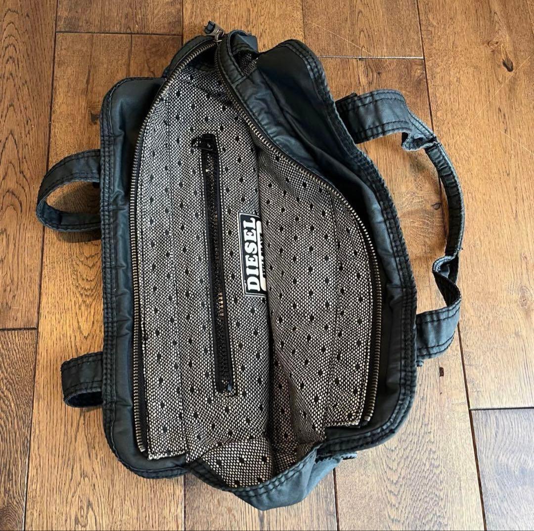 ディーゼル　アーカイブメタルロゴ　ミニボストンバッグ　y2k ハンドバッグ