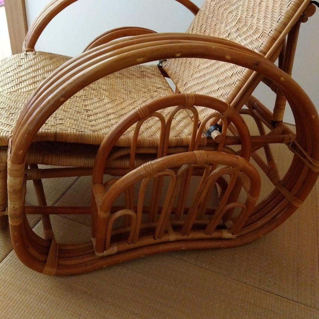 アリ　ラタン　籐製　リクライニングチェア