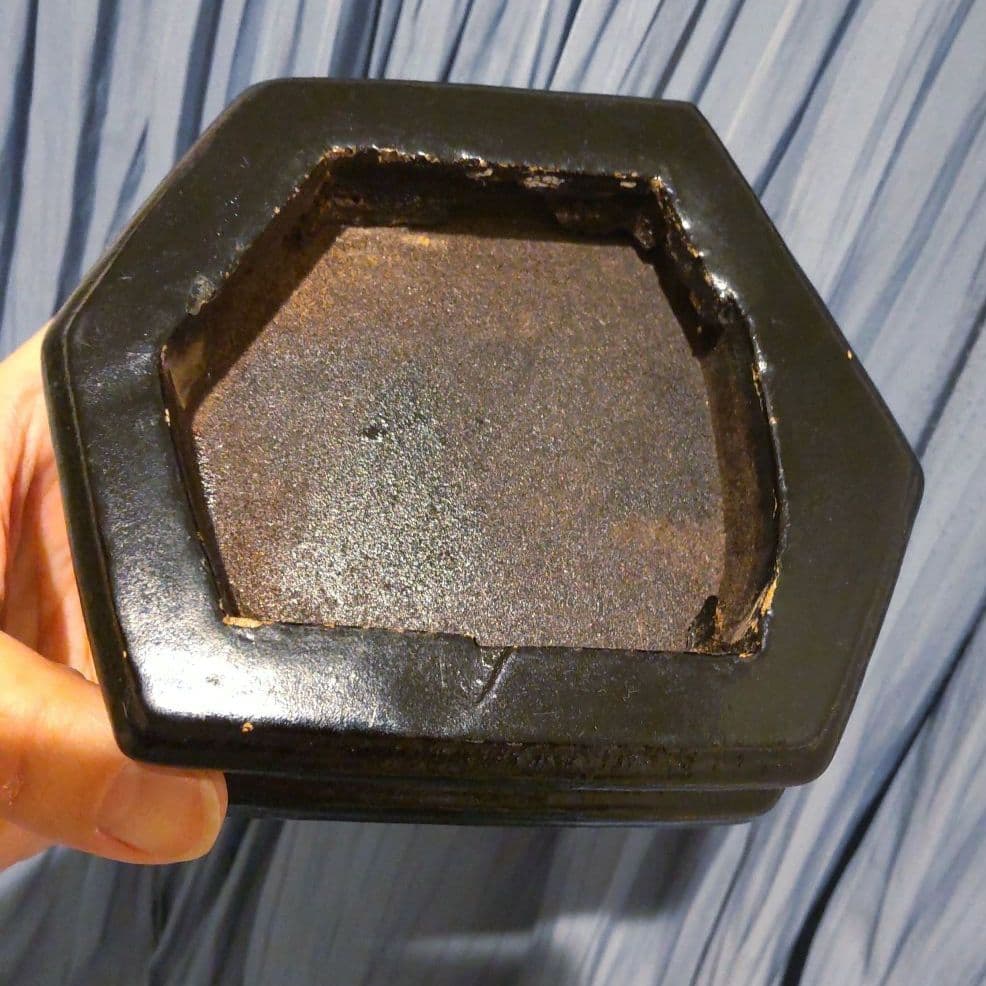 水晶 六角柱 高さ31cm 3.4kg 置物 木製台座付き