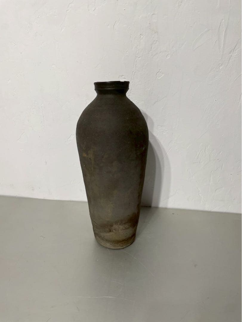 須恵器 古陶磁 壺 花瓶 インテリア 時代物 朝鮮【骨董・アンティーク】