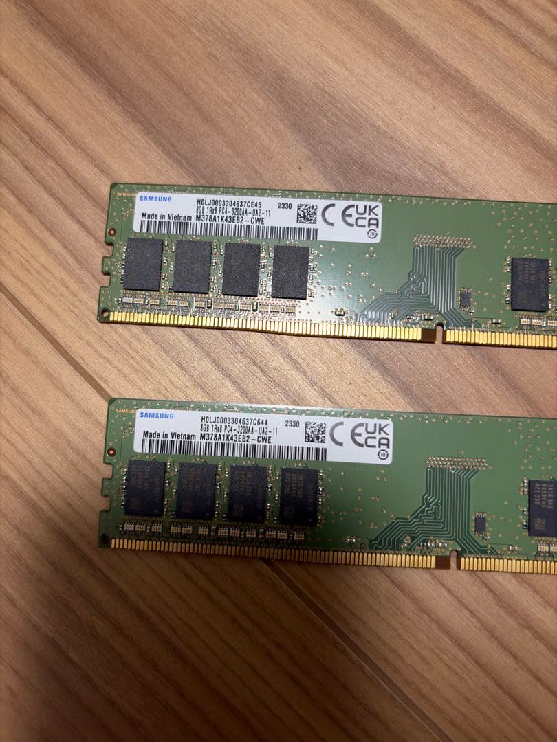 Samsung DDR4 PC4-3200AA 16GB（8GB×2）